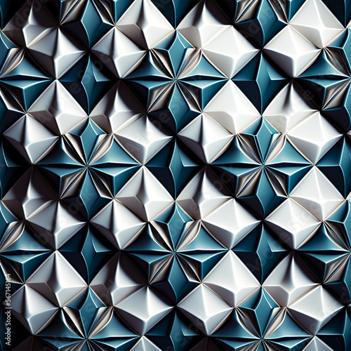 rhombus or flowers of blue pattern  background abstract minimalist steal