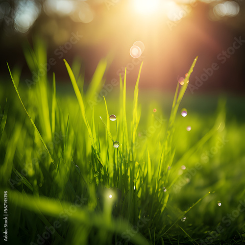 green grass and sun made with generative AI