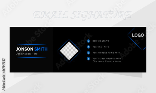 Email signature template. stylish and awesome email signature. modern template. 