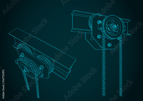 Trolley chain hoist