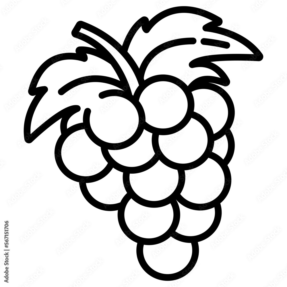 outlined-grapes-icon-stock-vector-adobe-stock