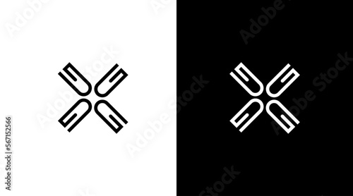 Corporate vector logo monogram g letter initial black and white icon Designs templates