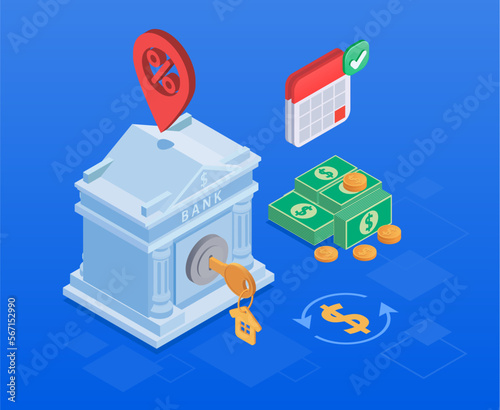Mortgage Isometric Concept