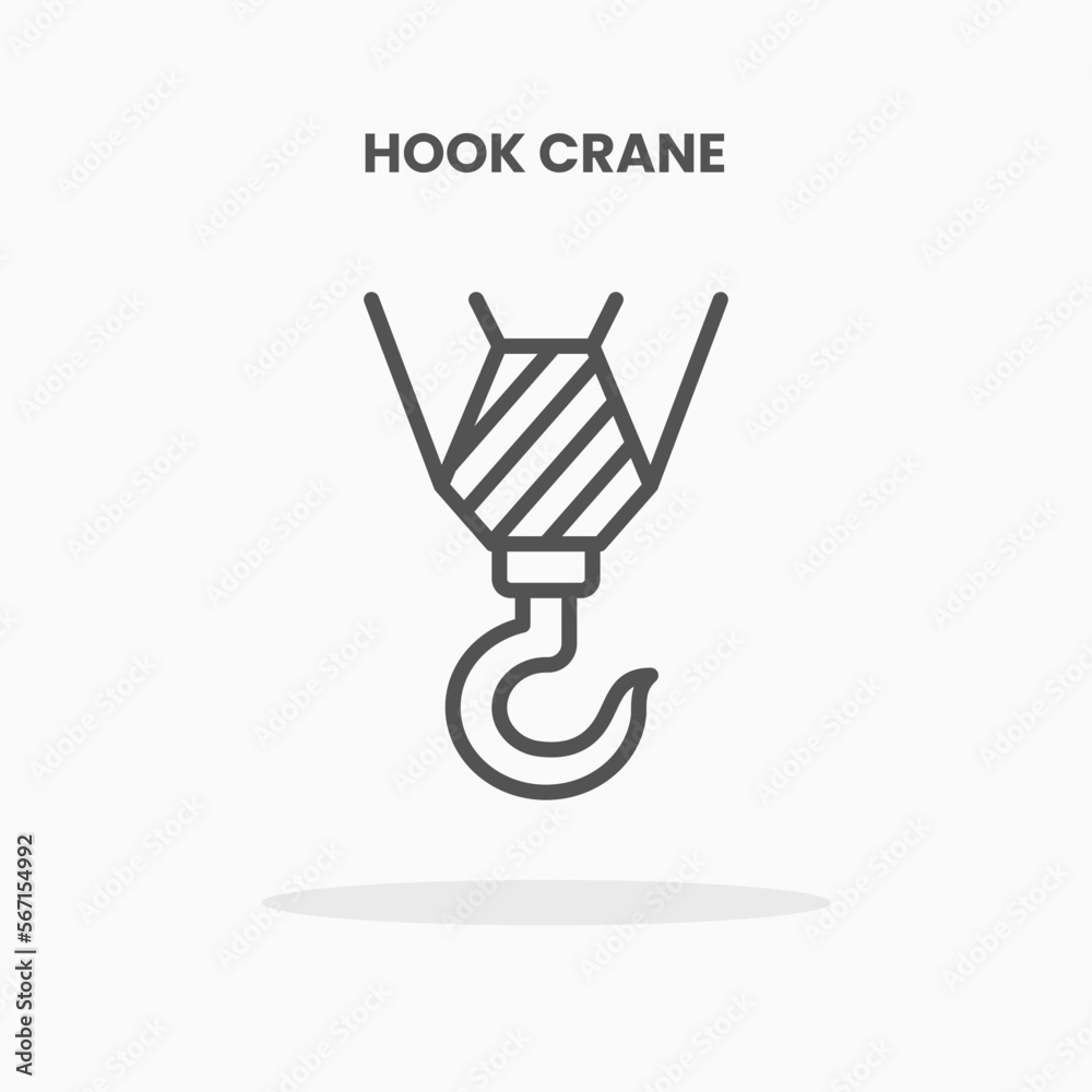 Hook Crane icon vector illustration line style. Great design for web, app and more. Editable Stroke and pixel perfect. Hook Crane icon vector illustration line style. Great design for web, app and more. Editable Stroke and pixel perfect.