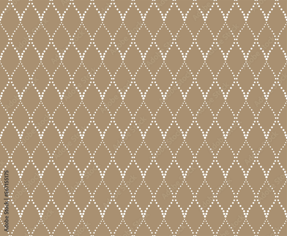 Fototapeta premium The geometric pattern with wavy lines. Seamless vector background. White and beige texture. Simple lattice graphic design