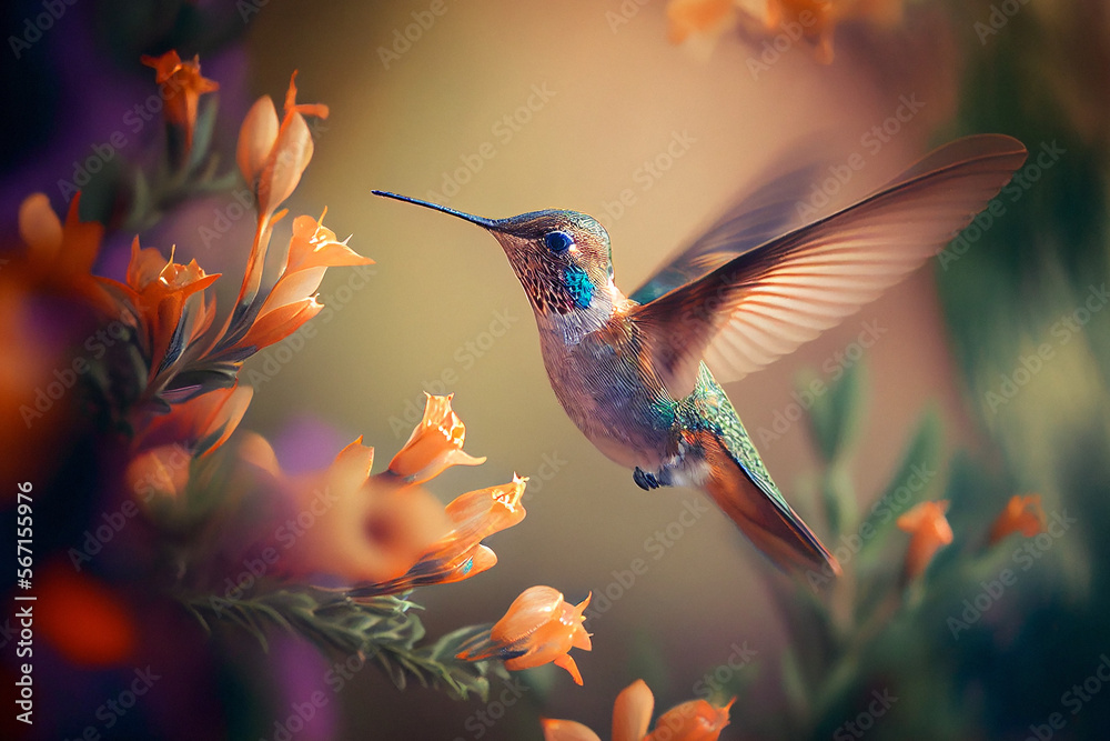 Fototapeta premium Hummingbird in Flight