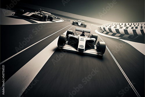 Formula 1 Cars, Generative AI, Illustration 