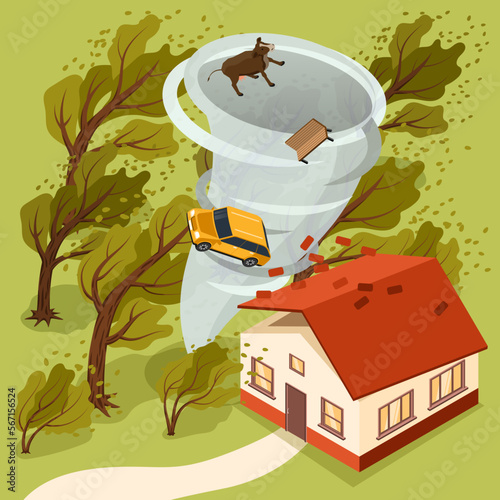 Natural Disaster Tornado Illustration