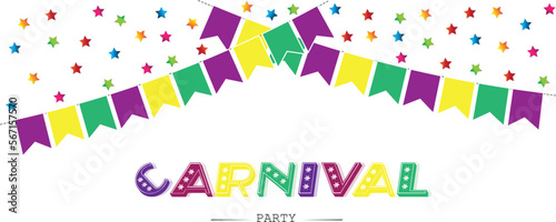 Cartel de carnaval multicolor . Icono vector