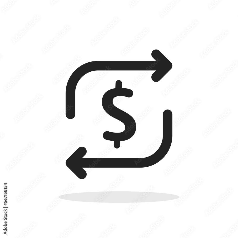 easy cashflow process with black dollar icon easy cashflow process with black dollar icon