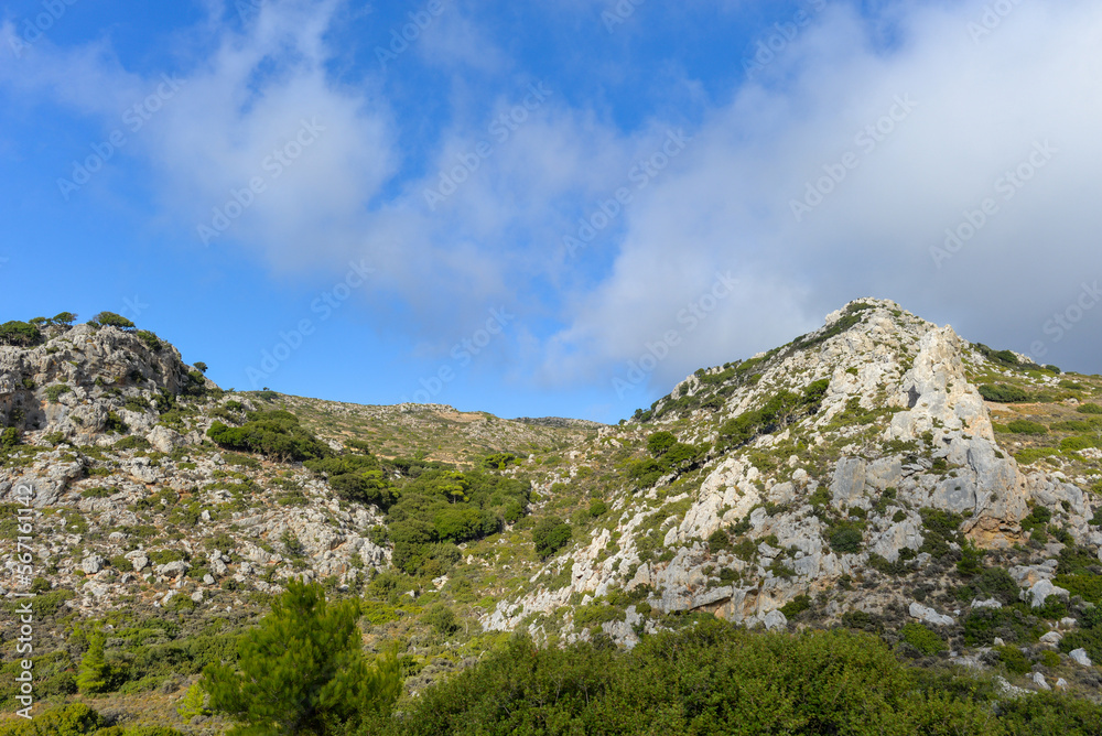 Berglandschaft in Ostkreta Nähe Vrioménis-Kloster (Griechenland)