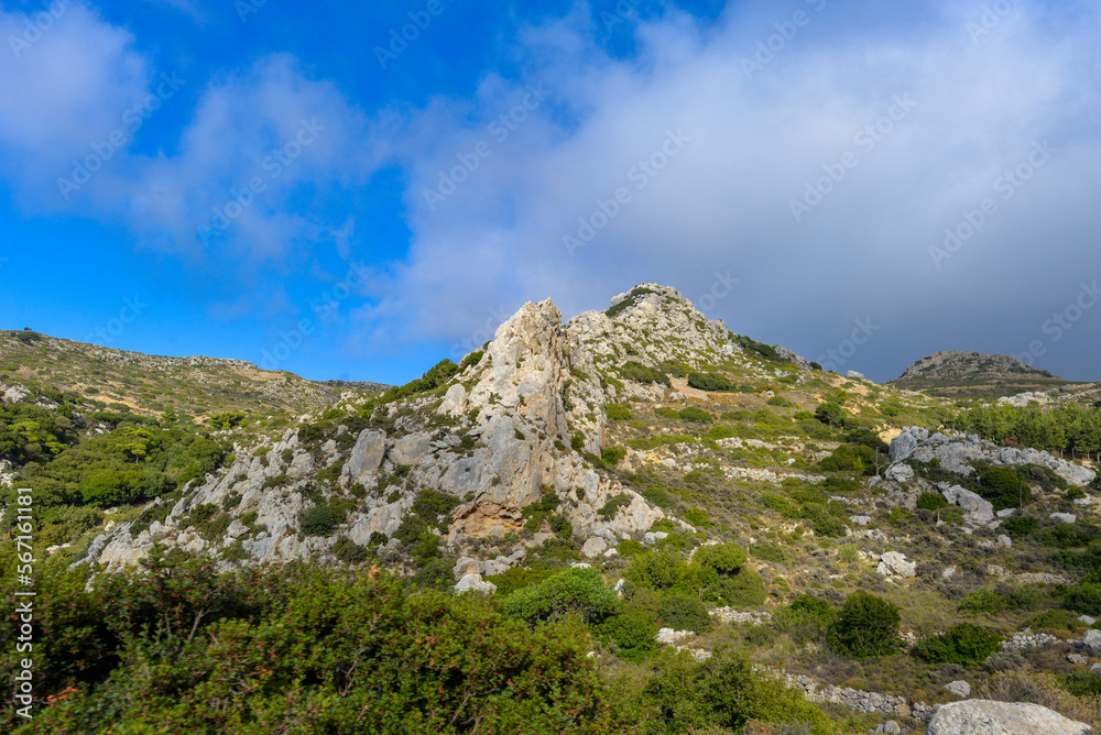 Berglandschaft in Ostkreta Nähe Vrioménis-Kloster (Griechenland)