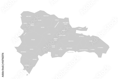 Dominican Republic political map of administrative divisions