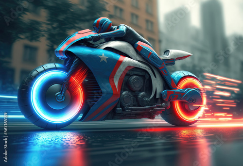 motorcycle in motion. sketch art for artist creativity and inspiration. generative AI