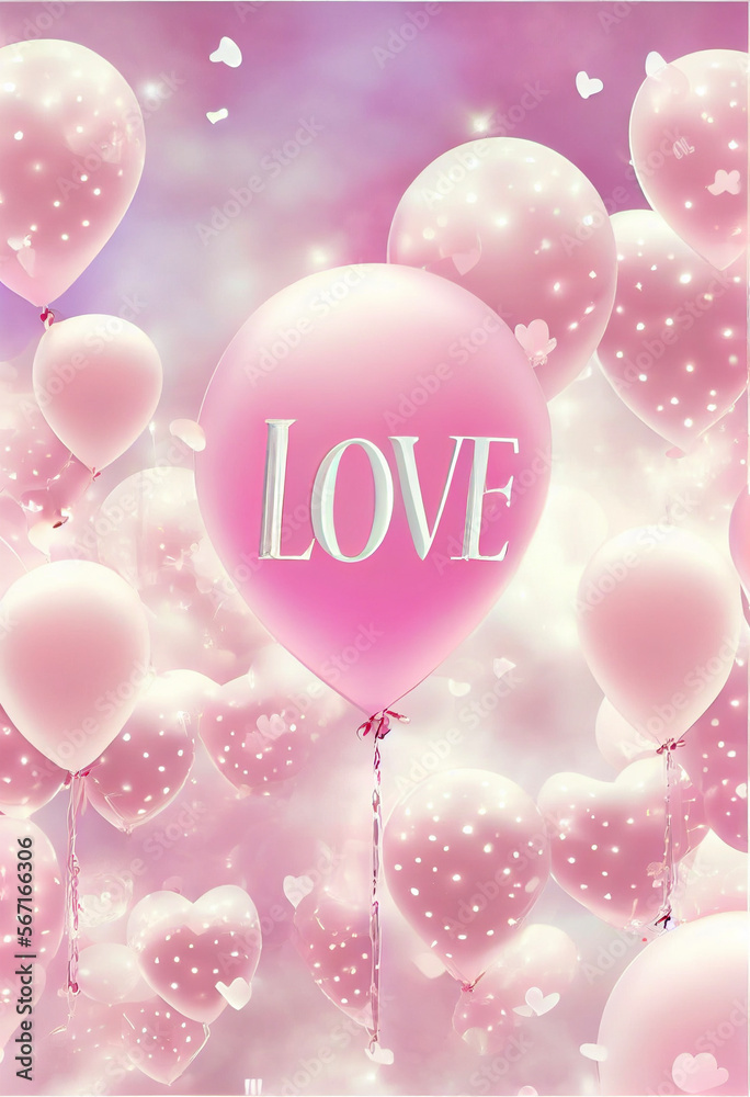 pink background with love hearts