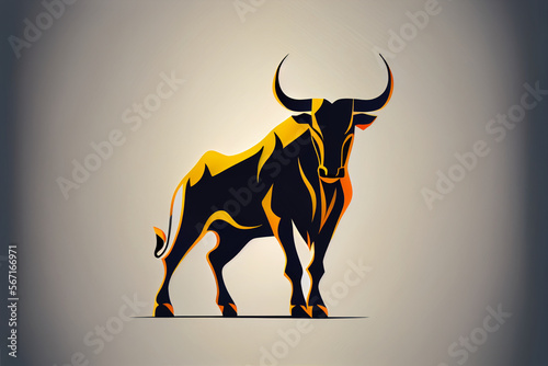 silhouette of a bull