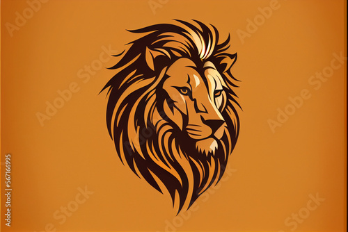 lion head illustration generative ai
