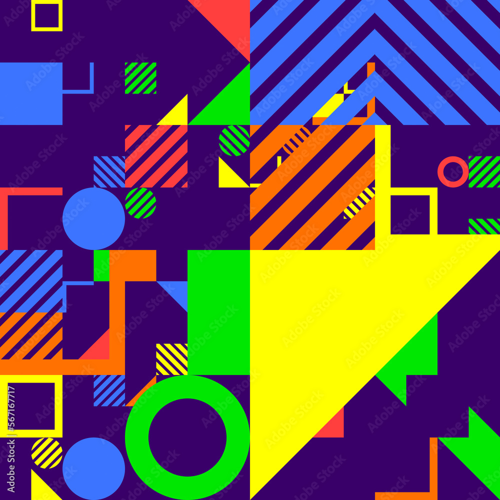 Obraz premium abstract geometric shapes composition background