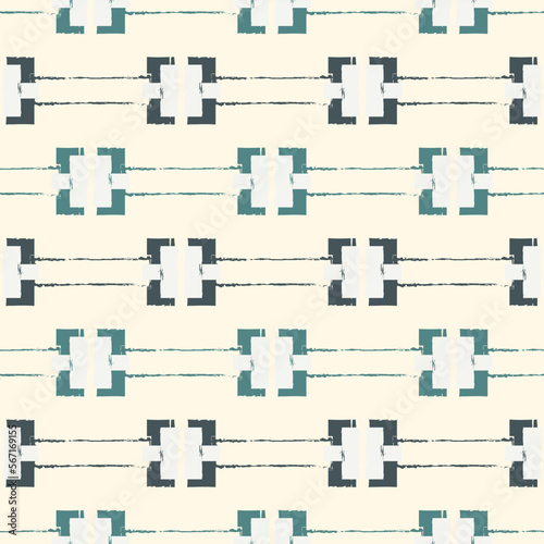 Paint brush strokes seamless pattern. Freehand design background. Brackets motif modern minimal ornament. Trendy handdrawn doodle geometric print