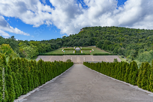 Place of commemoration. Cemetery near the Italian Monte Cassino where Polish soldiers are buried. photo