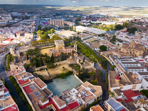 Aerial view of city Jerez de la Frontera. Spain