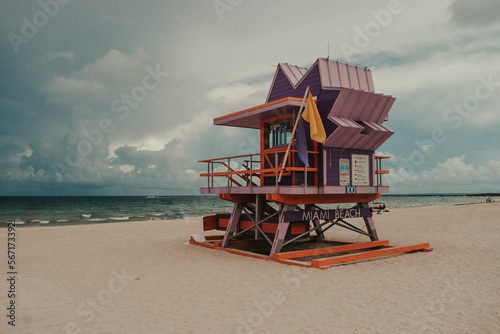 Lifeguard Tower in Miami, Florida © ineffablescapes