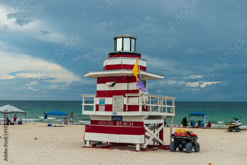 Lifeguard Tower in Miami, Florida