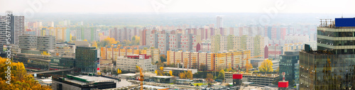 Canvas Print Image of european city Bratislava with view of blocks of flats, Slovakia