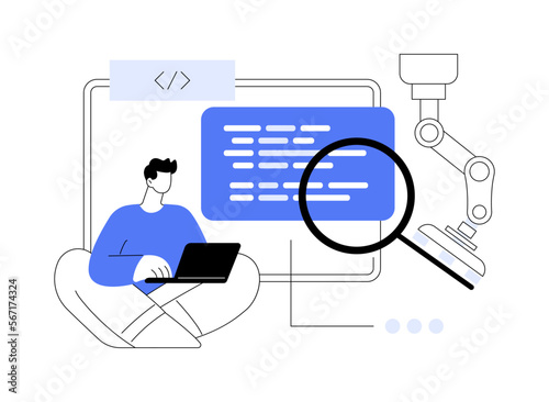 Open automation architecture abstract concept vector illustration.