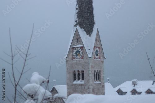 Austrian town Hallstatt in Winter