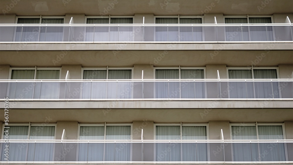 building facade with balconies background building facade with balconies background