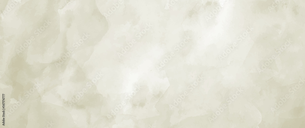 Old paper. Beige vector watercolor art background. Watercolor texture for cards or banner. Pastel color watercolor banner. Wall. Brushstrokes and splashes. Aged painted template for design.