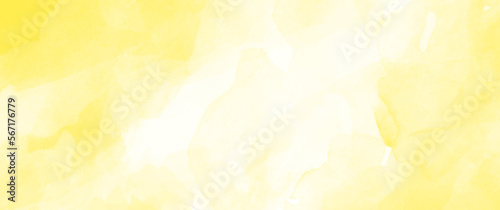 Yellow watercolor vector art background for cards, flyer, poster, banner and cover design. Hand drawn illustration for your design. place for text. Watercolour texture. Summer backdrop.