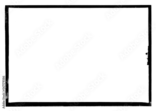 Photo film frame of an old camera with transparent background (png image).	
