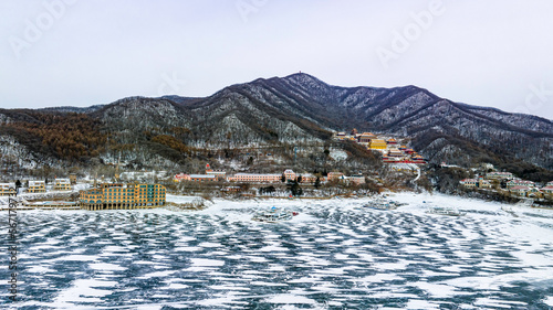 Winter scenery in Songhua Lake Scenic Area, Jilin City, China