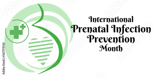 International Prenatal Infection Prevention Month, horizontal design on the theme of health and medicine