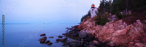 Bass Harbor Head Lighthouse is located in Acadia National Park, on Mount Desert Island in Maine, USA. photo