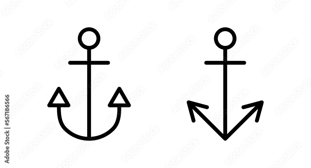 Anchor icon vector illustration. Anchor sign and symbol. Anchor marine icon.