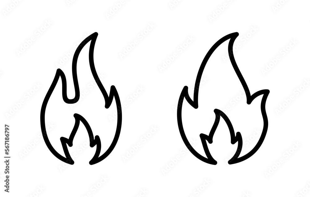 Fire icon vector illustration. fire sign and symbol Fire icon vector illustration. fire sign and symbol