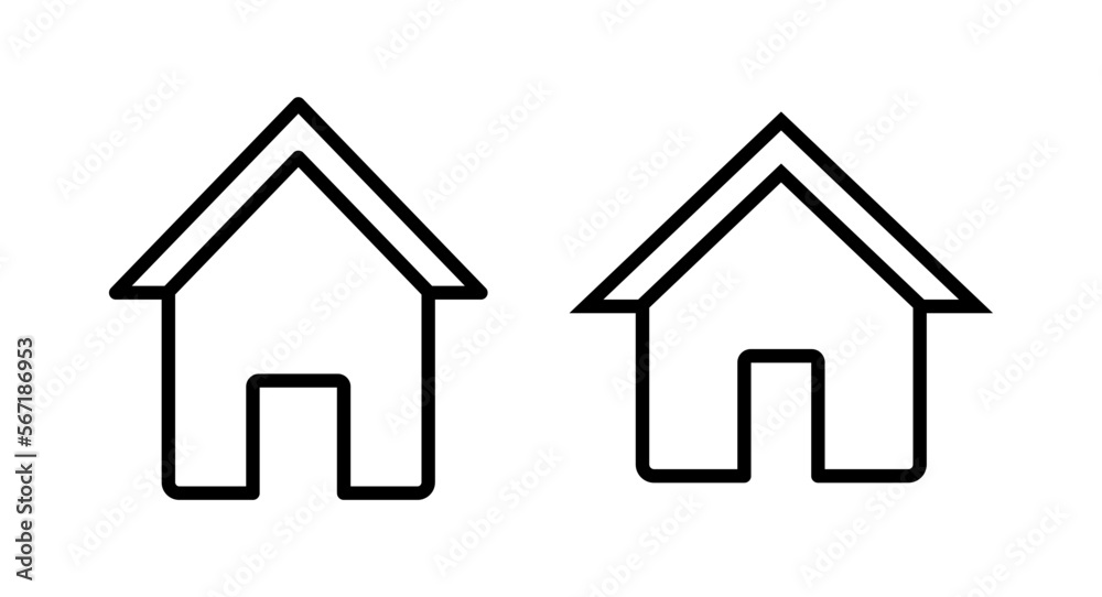 Home icon vector illustration. House sign and symbol Home icon vector illustration. House sign and symbol