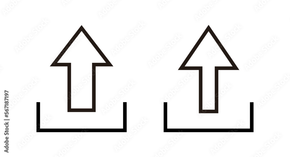 Upload icon vector illustration. load data sign and symbol Upload icon vector illustration. load data sign and symbol
