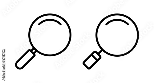 Search icon vector illustration. search magnifying glass sign and symbol