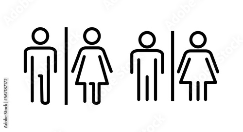 Toilet icon vector illustration. Girls and boys restrooms sign and symbol. bathroom sign. wc  lavatory