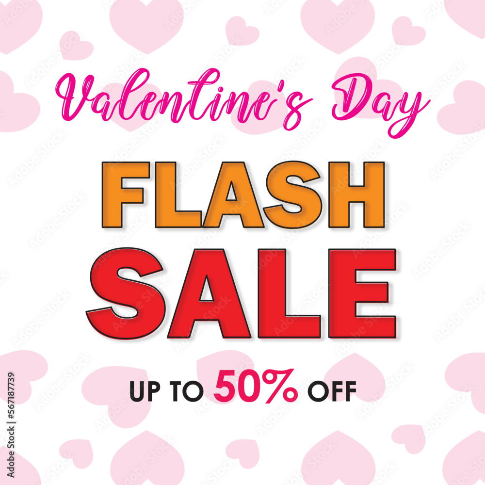Fototapeta premium Valentine's day sale background