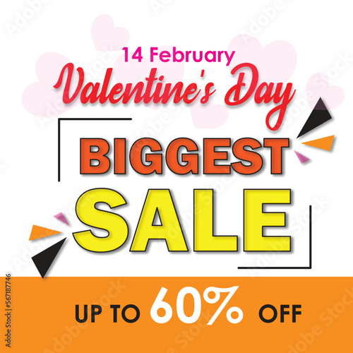 Valentine's day sale background