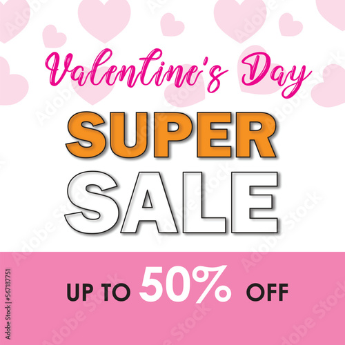Valentine's day sale background