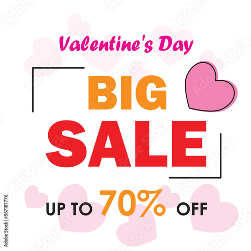 Valentine's day sale background
