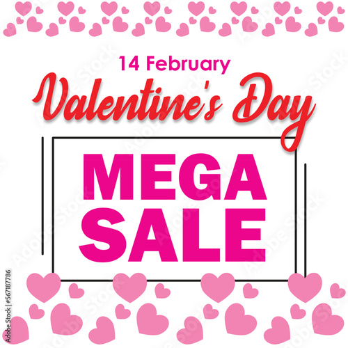 Valentine's day sale background