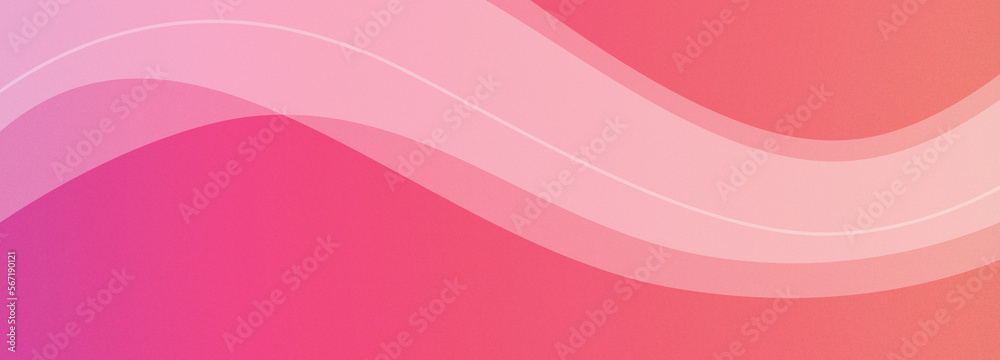 Abstract geometrical pink gradient digital web horizontal banner design template blank with place for text . Wavy liquid transparent white shapes.