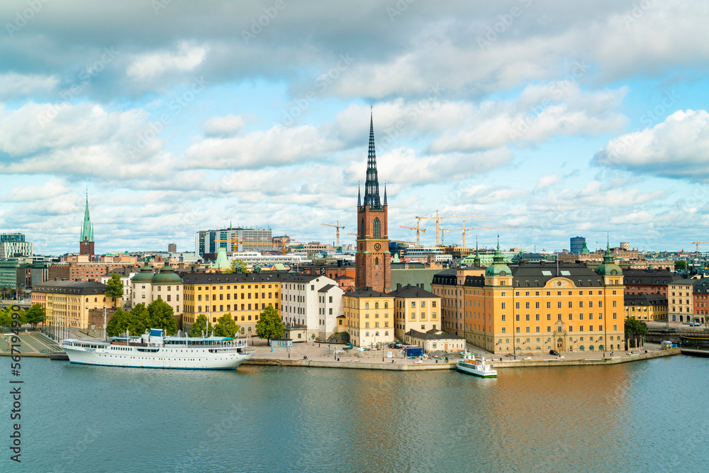 View of Stockholm from  Skinnarviksberget in summer